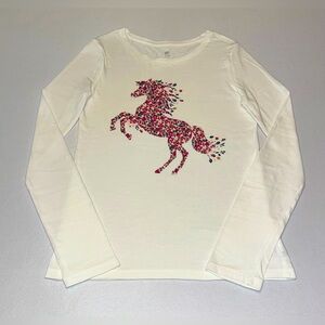 Flowered horse shirt